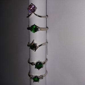 Lot of 5 size 10 gemstone rings